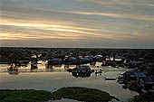 Tonle Sap - Prek Toal floating village - sunset on the marshland